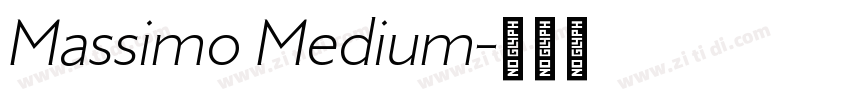Massimo Medium字体转换